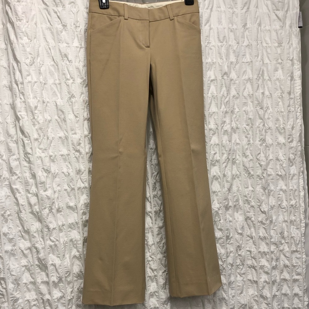 Theory tan suit pants